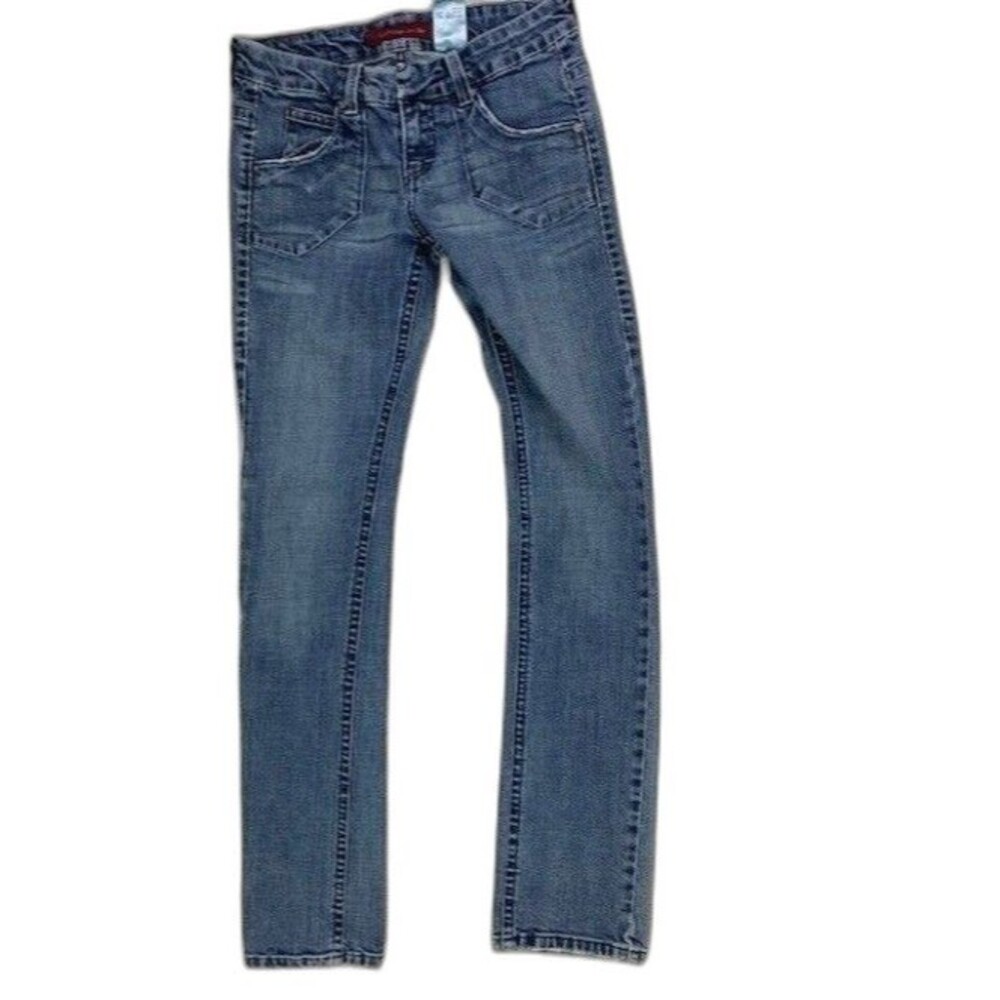 Levi 582 Size 25 Vintage Skinny Womens Jeans Stretch Lw Rise Med Wash